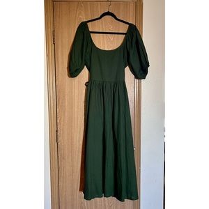 SOLD Little Cottonwood Cotton Linen Brook Dress Green Medium NWT